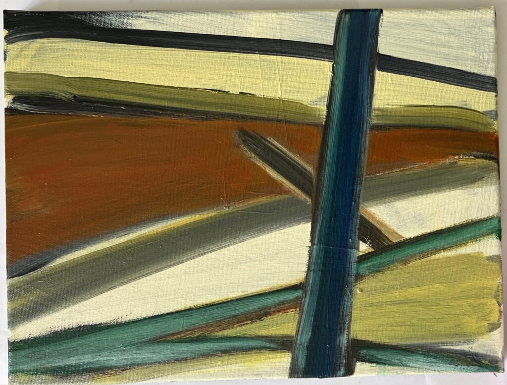 Orange and yellow landscape - Marcella van Zanten - Oil on canvas