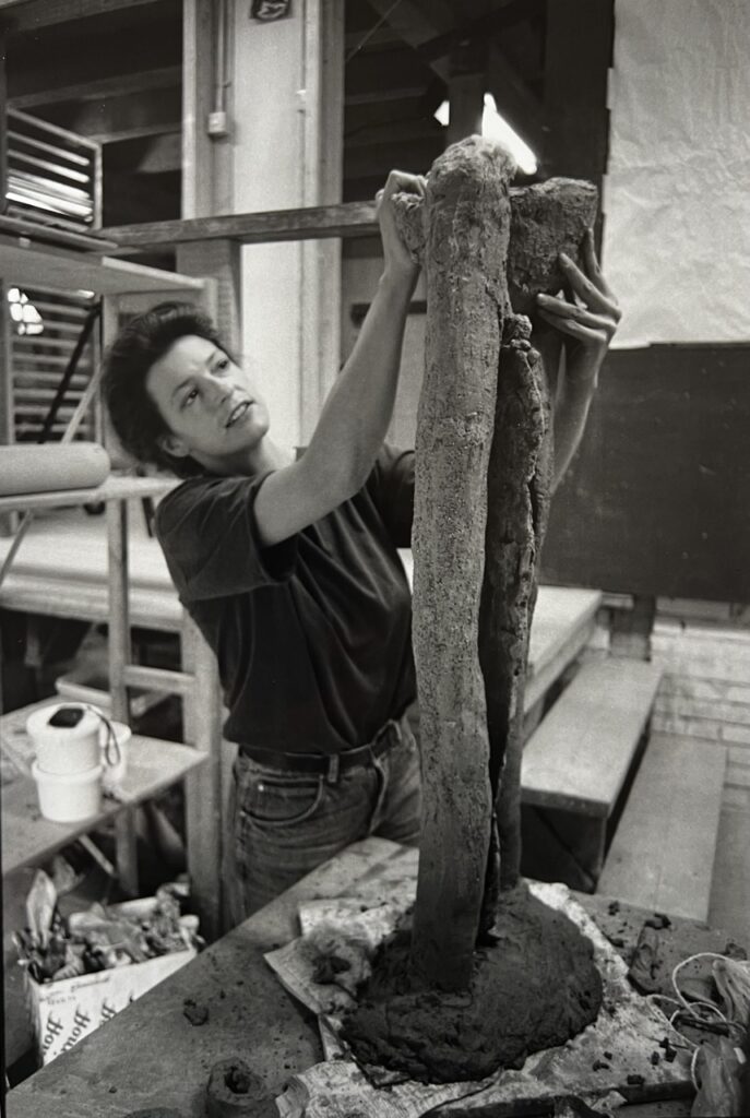 marcella van zanten working on a ceramic sculpture